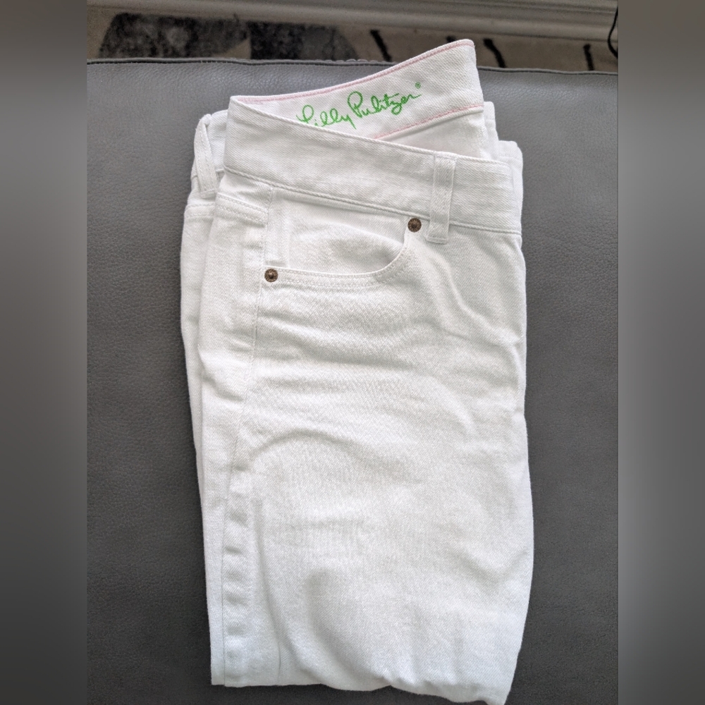 Lilly Pulitzer White Capri Jeans